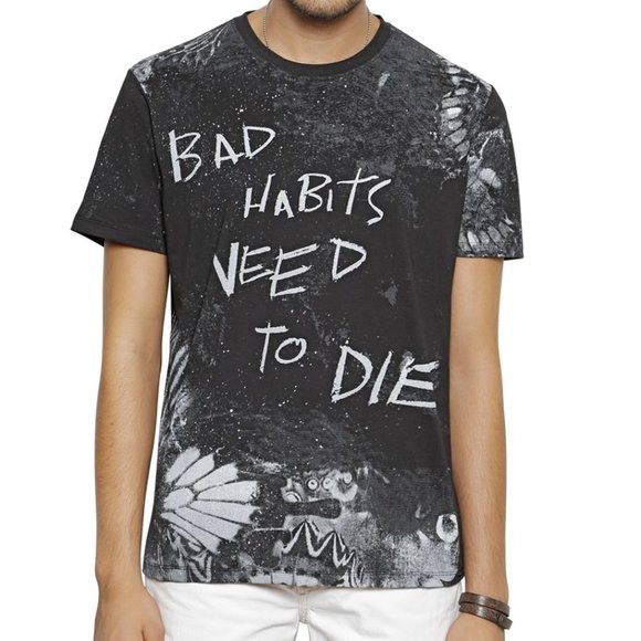 Diesel Other - Diesel- Bad Habit Printed Cotton T-shirt